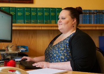 Lady With Computer